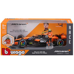 Bburago MCL38 scale label highlights 1:24 fit