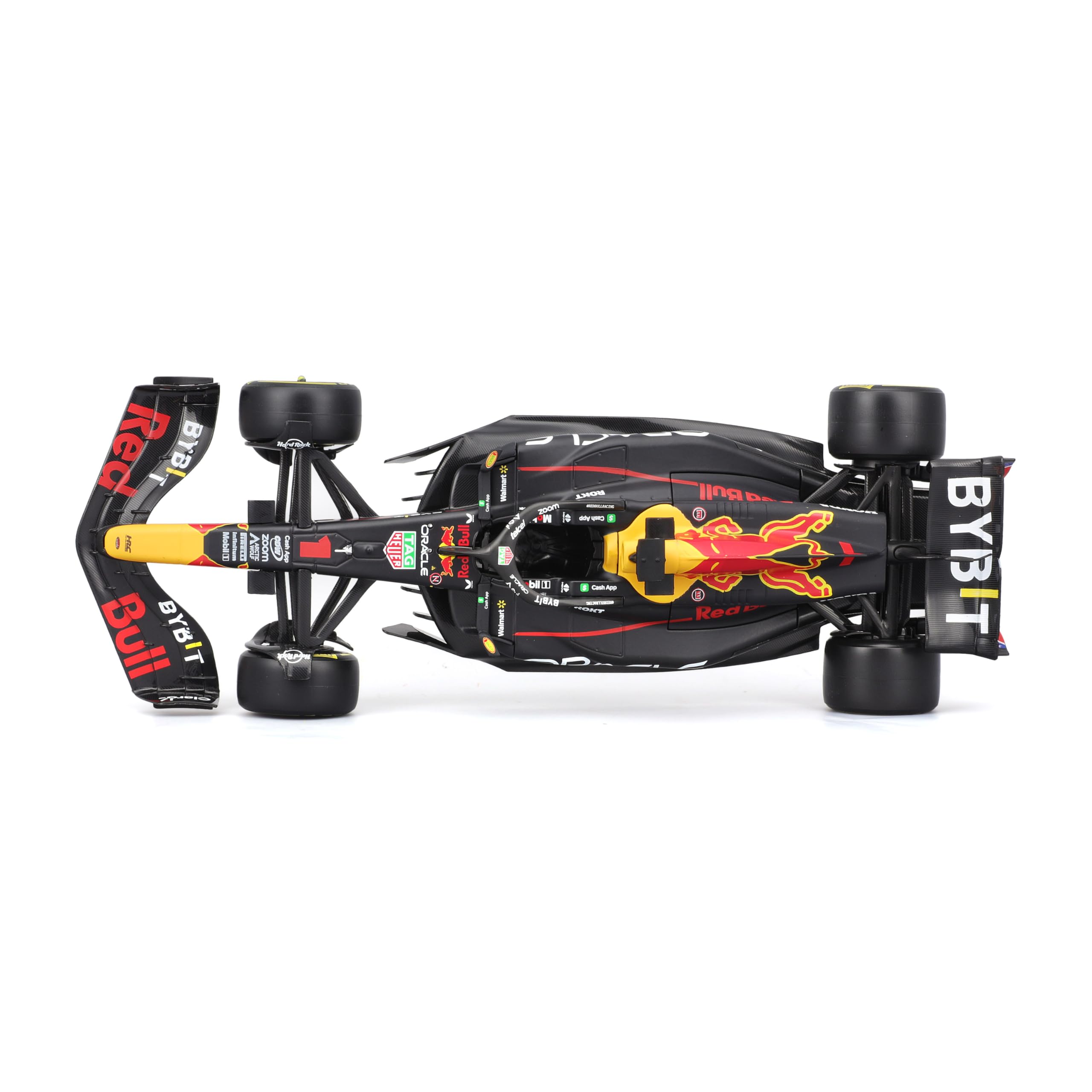 BBurago RB19 wheel detail adds realism and depth to the model.