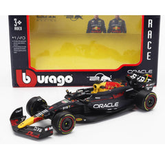 BBurago Red Bull RB20 1/43 side view reveals authentic livery for display.