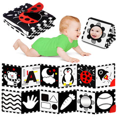 BBWOO high-contrast toy with mirror for visual tracking and engagement.