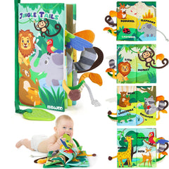 BBWOO Soft Baby Book Toy front cover with vibrant colors inviting visual exploration.