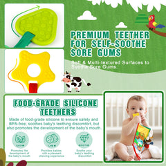 BBWOO tummy time friendly pages encourage lifting and reaching