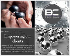 BC Precision steel ball in a DIY setup, suitable for crafts and hobbies