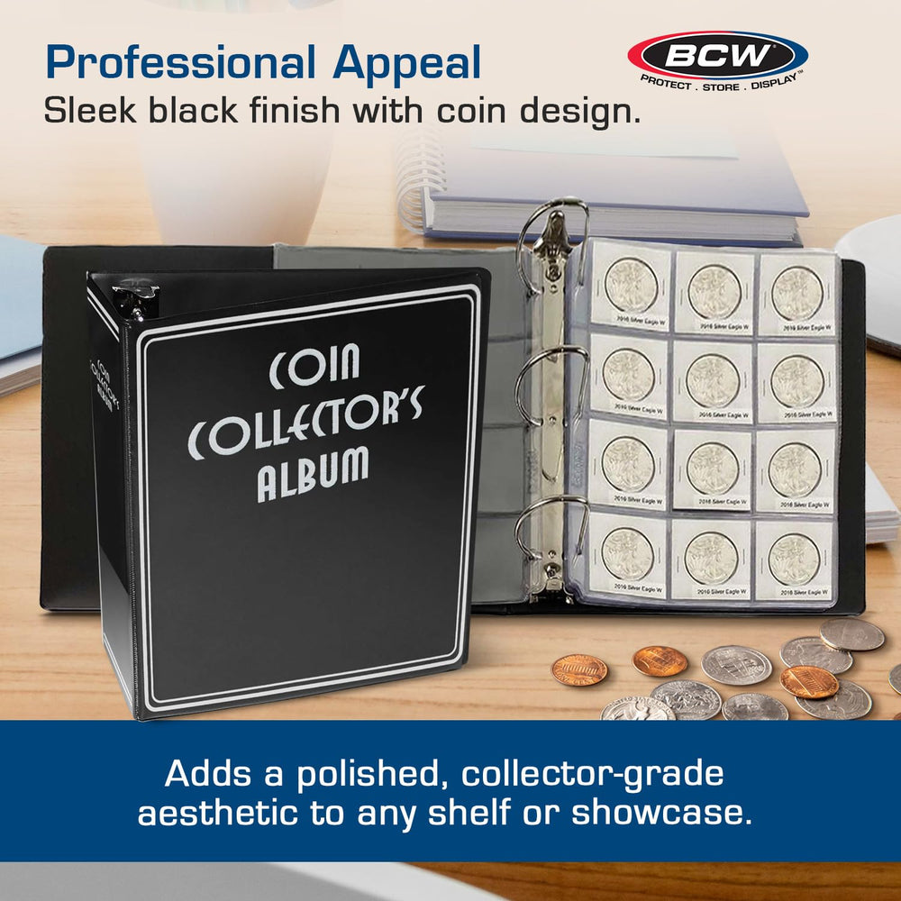 BCW 3-Inch Coin Album durable construction emphasizing long-lasting support for collectors