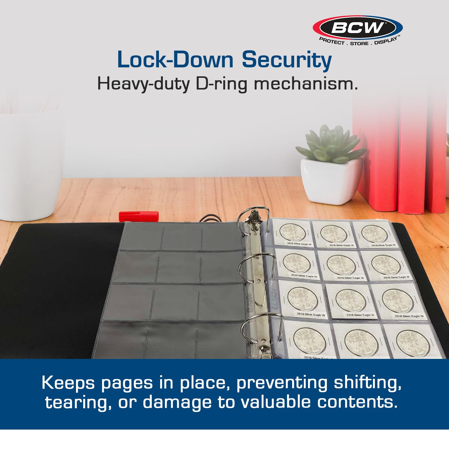BCW 3-Inch Coin Album high-capacity 90 pages for extensive collections and archiving