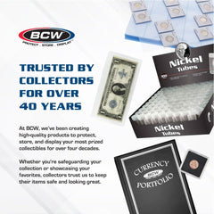 BCW 3-Inch Coin Album professional black design suitable for display and storage