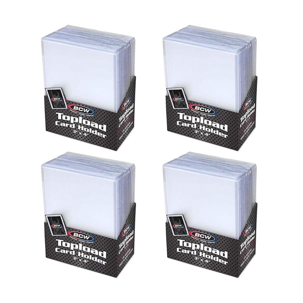 BCW 3x4 Topload Standard Pack Front protects cards for display and storage.