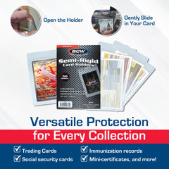 BCW 50-pack – versatile for sports, Pokémon, and memorabilia cards.