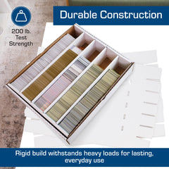 BCW storage box compatible with dividers and sorting trays for customized organization.