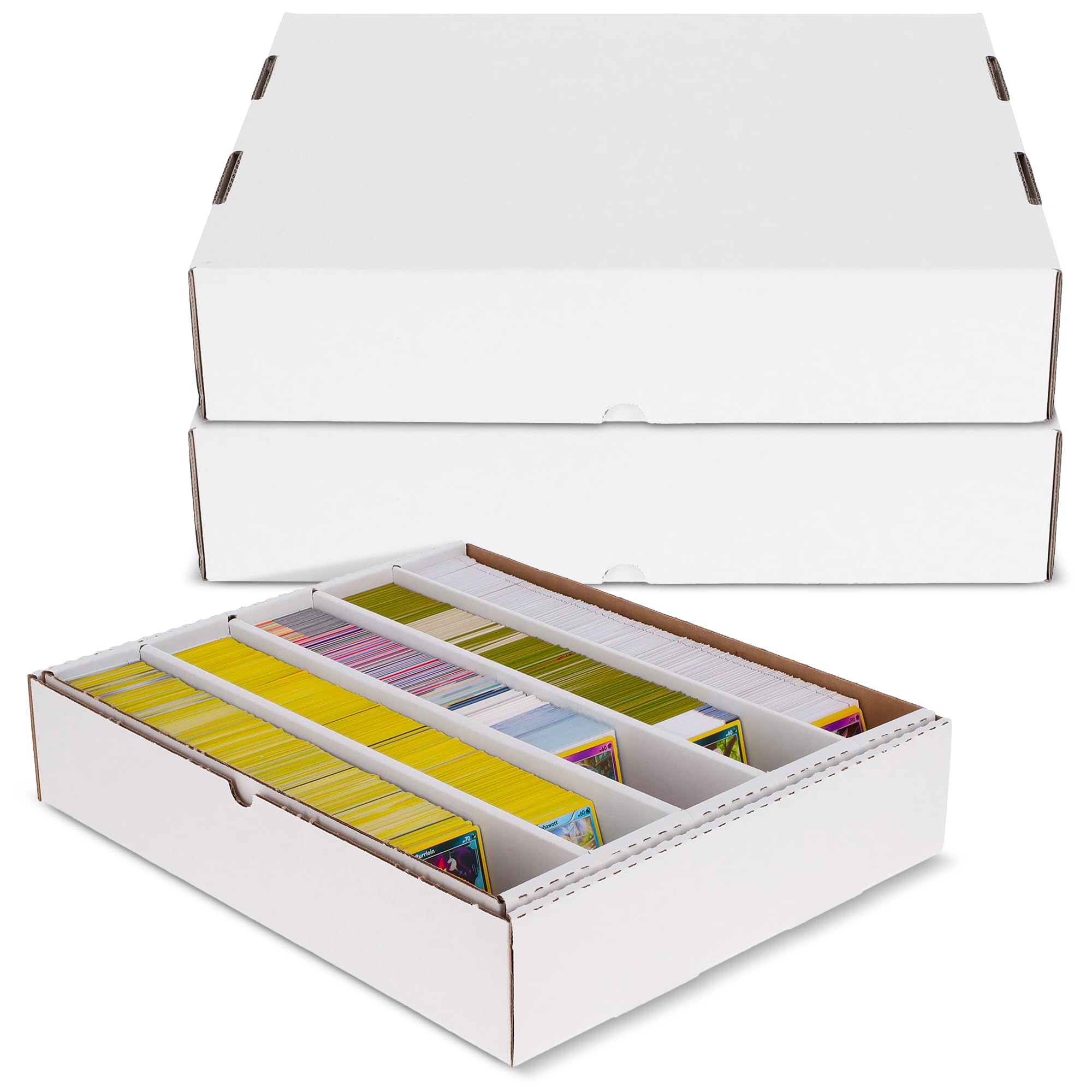 BCW 5000ct storage box with full lid, keeping your trading cards safe from dust and bending.