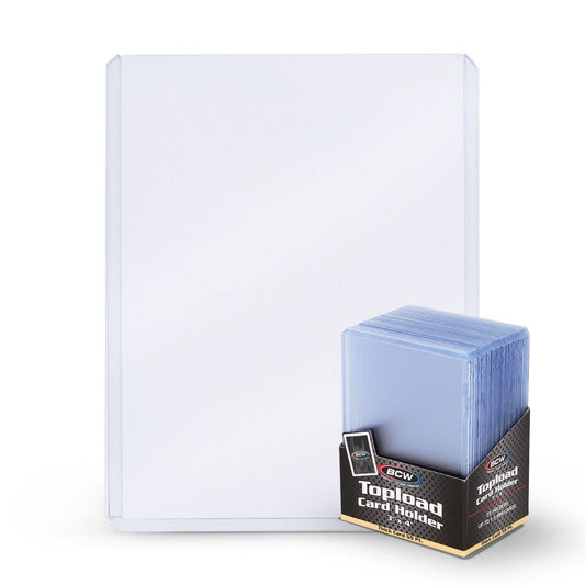 BCW 59PT Thick Top Loader - 3x4 exterior shows thick card protection