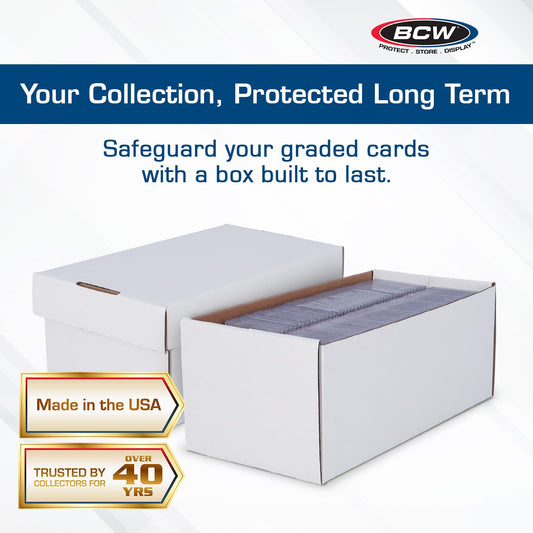 Interior view of BCW box showing capacity for top loaders.