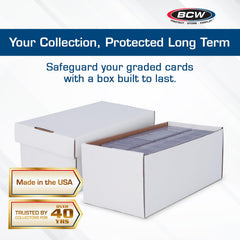 Interior view of BCW box showing capacity for top loaders.