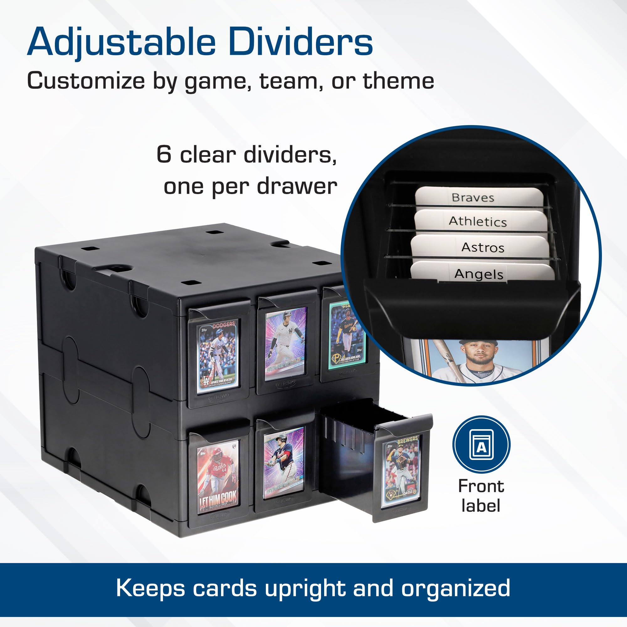 BCW 6-drawer card catalog stackable design for modular expansion