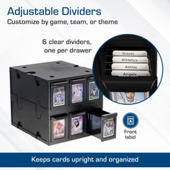 BCW 6-drawer card catalog stackable design for modular expansion
