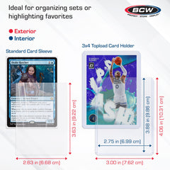 BCW acid-free card sleeves, pristine card surface protection