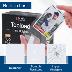 BCW autographed card protection in a clear toploader.