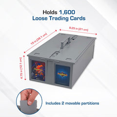 BCW Collectible Card Bin 2-Pack gray stackable design saves space