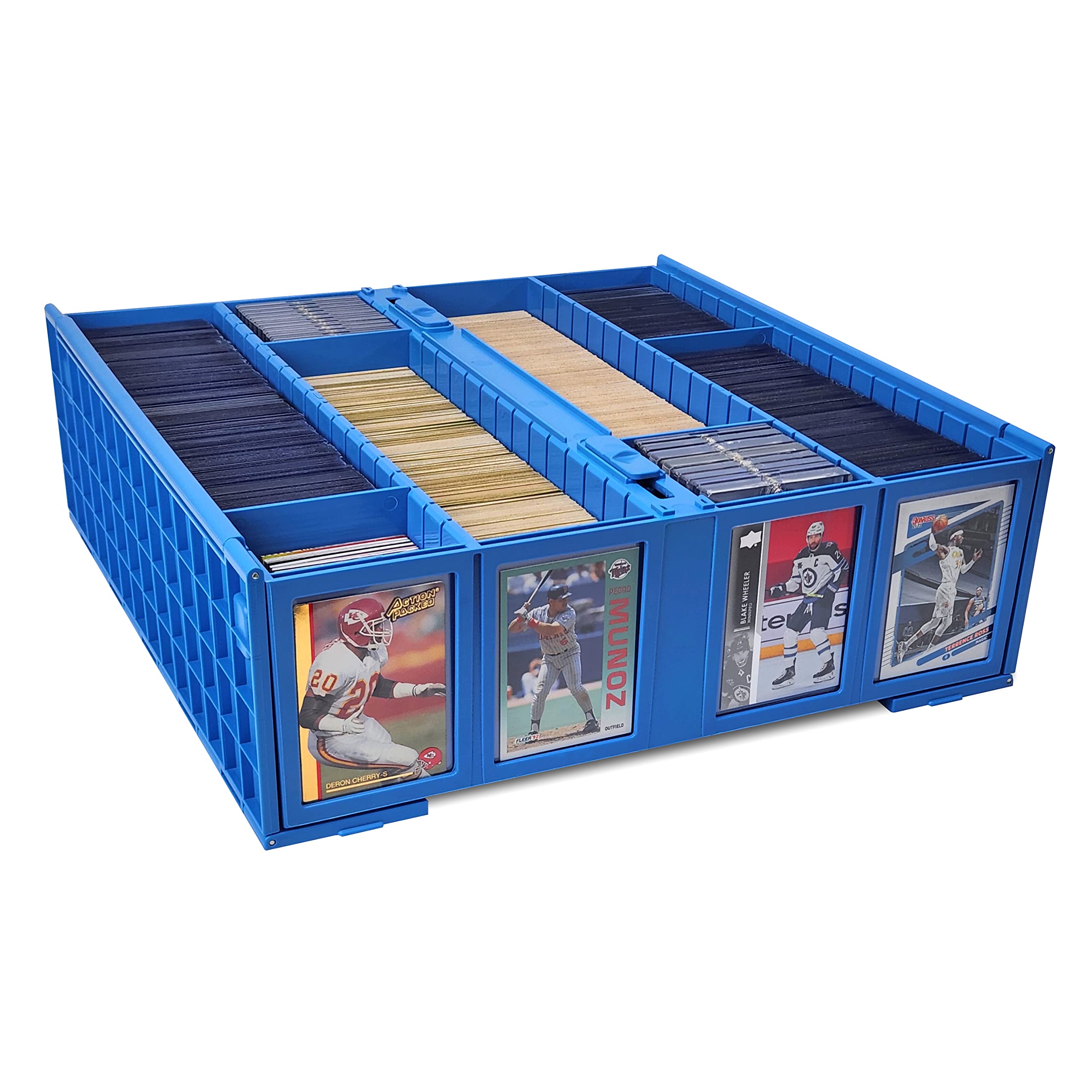 BCW Collectible Card Bin blue with 3200-card capacity for Pokemon and MTG collections.