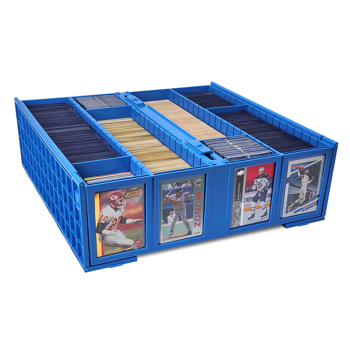 BCW Collectible Card Bin blue with 3200-card capacity for Pokemon and MTG collections.