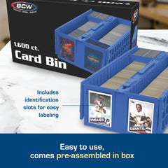 BCW blue wide rows fit toploaders for easy access