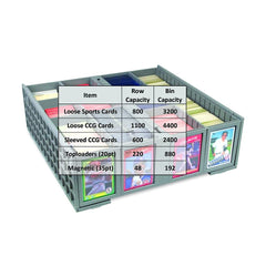 BCW Collectible Card Bin bottom feet align for stable stacking