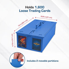 BCW Collectible Card Bin hinged lid provides secure, dust-free storage.