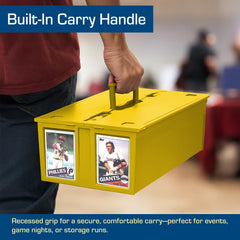 BCW Collectible Card Bin in use at a tournament demonstrates practical storage.