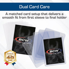 BCW crystal-clear sleeves pack, clear viewing of cards