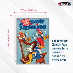 BCW Golden Age backing boards buffered coating maintains color integrity and protection.