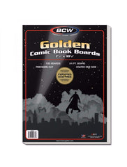 BCW Golden Age backing boards front pack protects comics with archival strength.