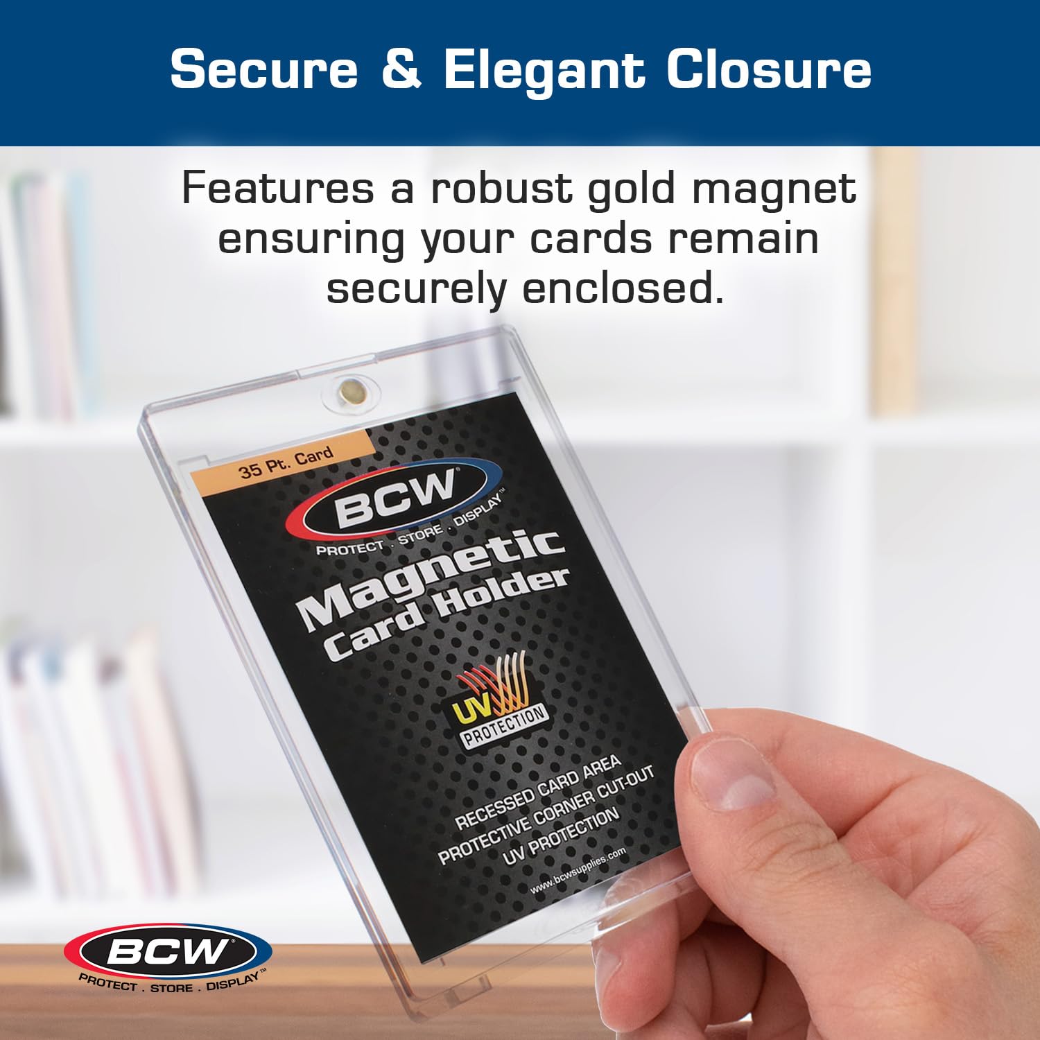 Interior fit for standard trading cards in BCW holder