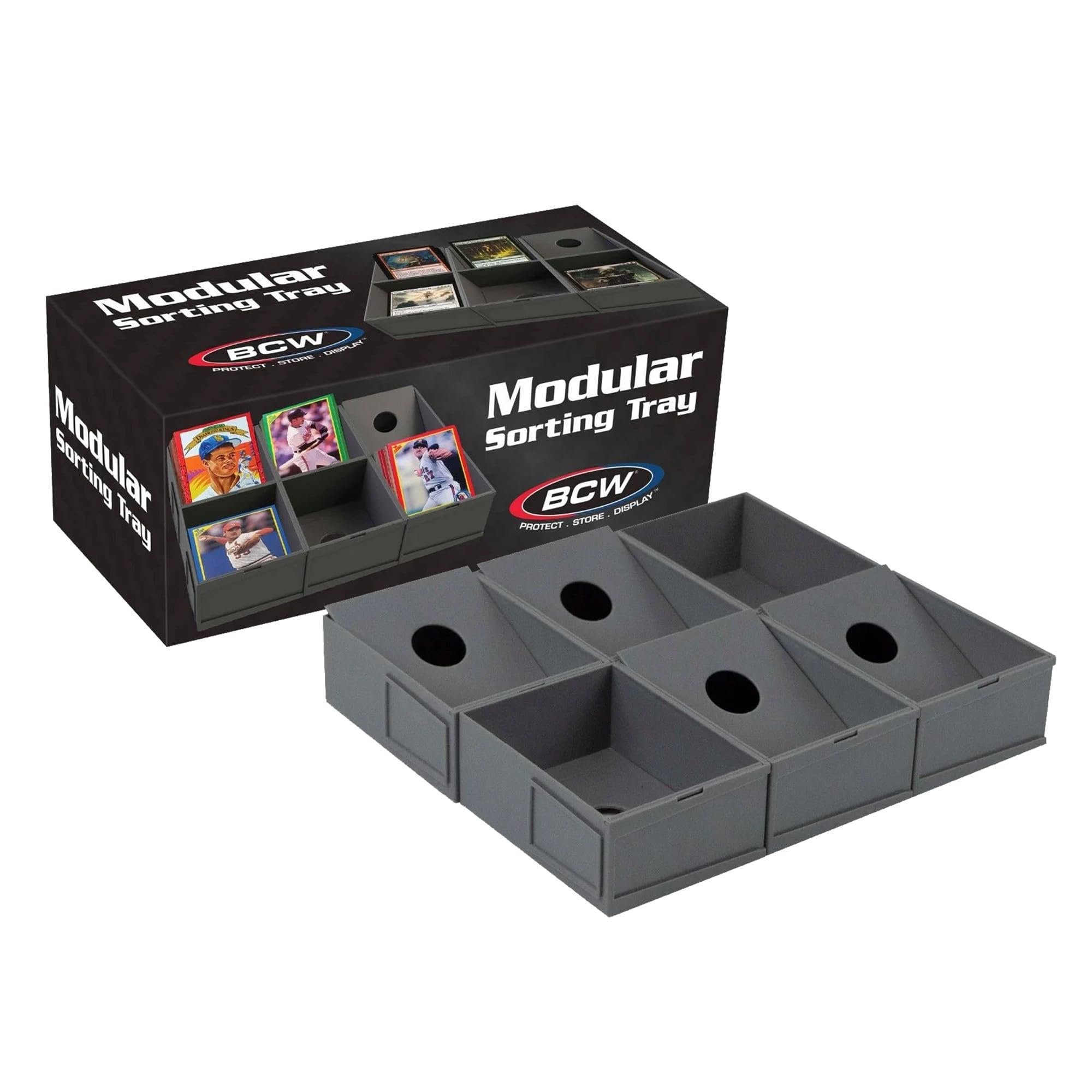 BCW Modular Card Sorting Tray in assembled grid view for easy display and sorting.