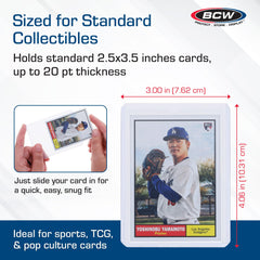 BCW open-short-side design enables quick insertion and removal.