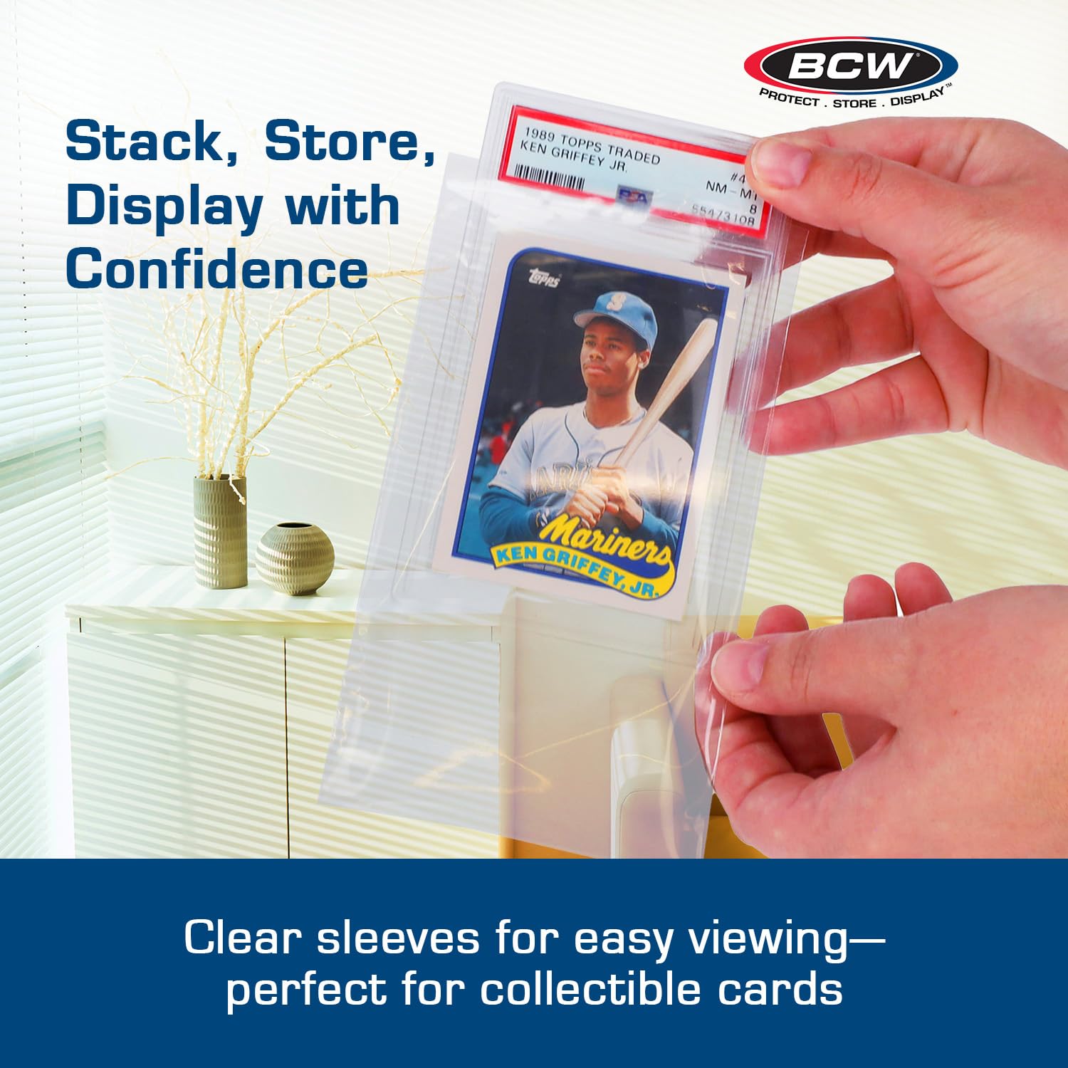 BCW 100-sleeve pack for easy organization of mixed graded collections.