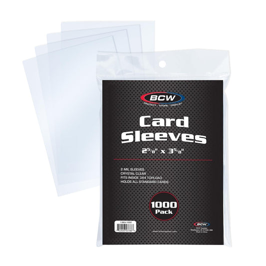 BCW Penny Sleeves crystal-clear protectors for trading cards.