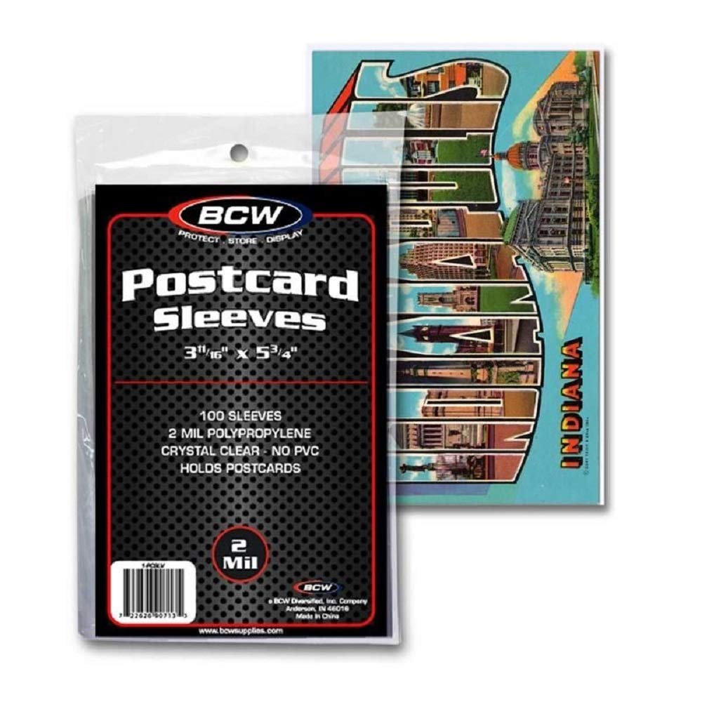 BCW postcard sleeves shield 3.5x5 postcards from dust and moisture for archival storage