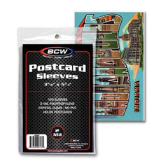 BCW postcard sleeves shield 3.5x5 postcards from dust and moisture for archival storage