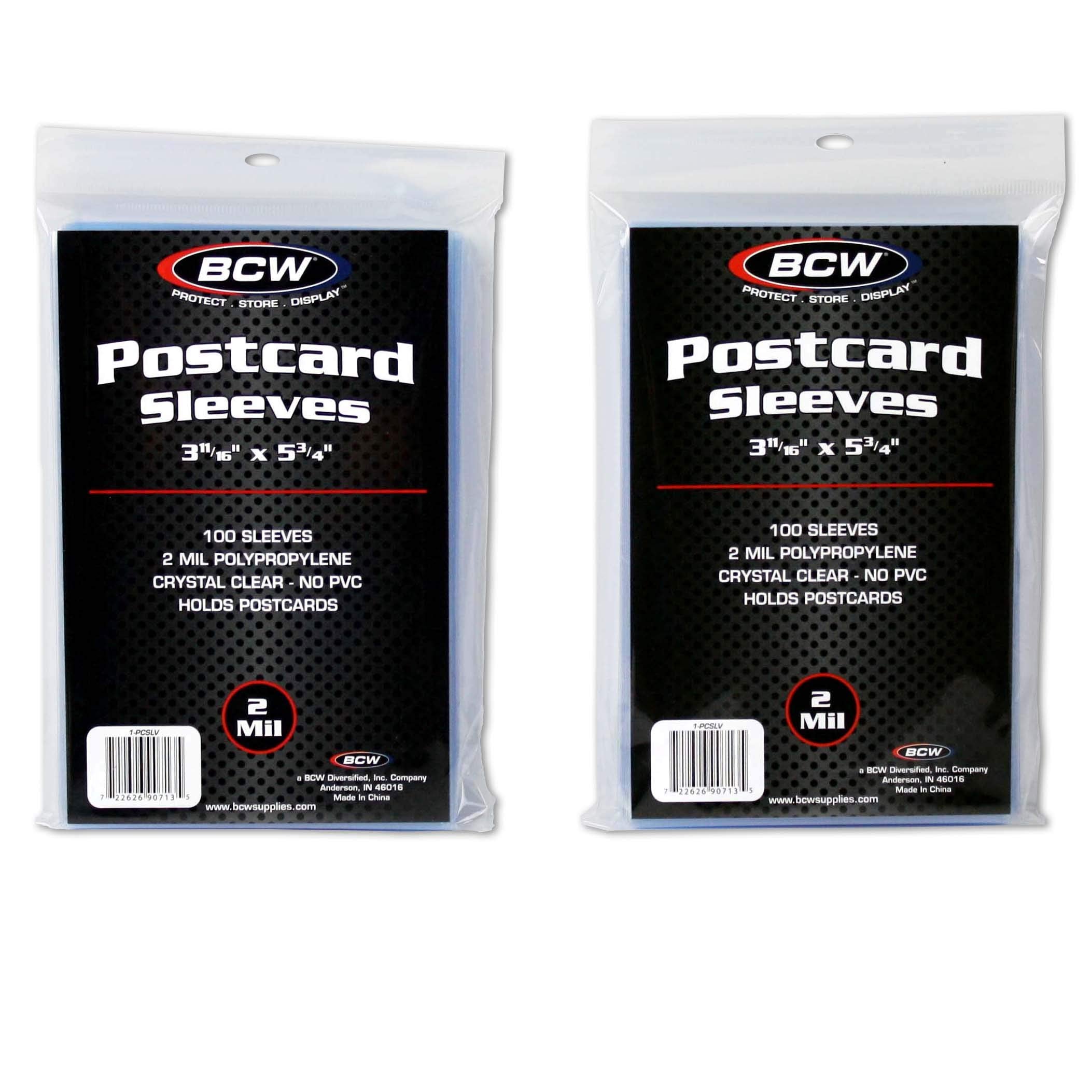 BCW Postcard Sleeves 3.5x5 archival: crystal-clear protection for small postcards and photos
