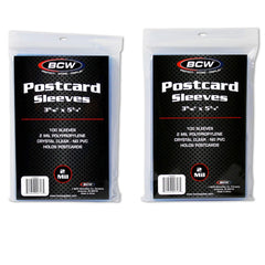 BCW Postcard Sleeves 3.5x5 archival: crystal-clear protection for small postcards and photos