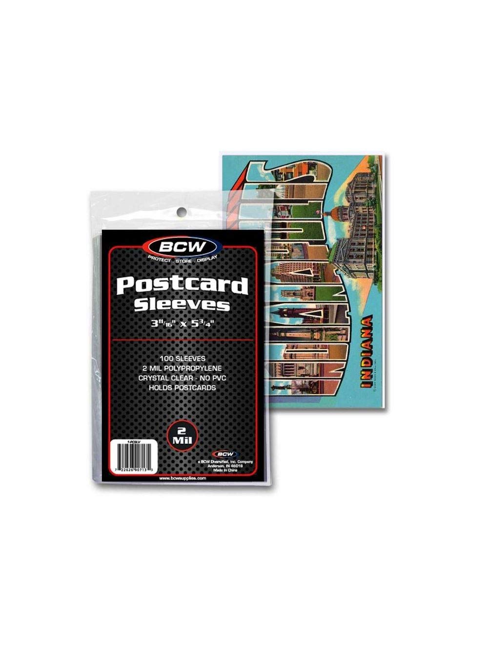 BCW Postcard Sleeves short-side loading: easy insertion with durable acid-free protection