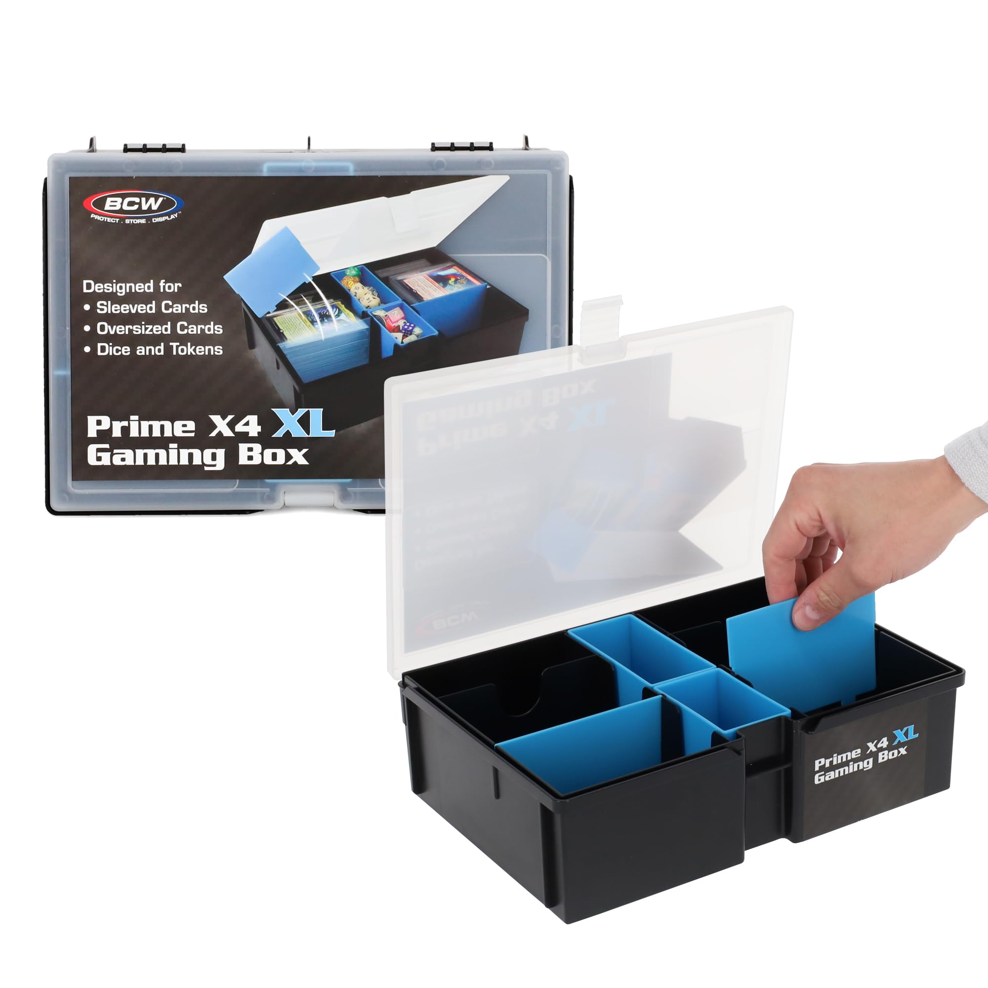 BCW Prime X4 XL gaming box front view with rugged protection