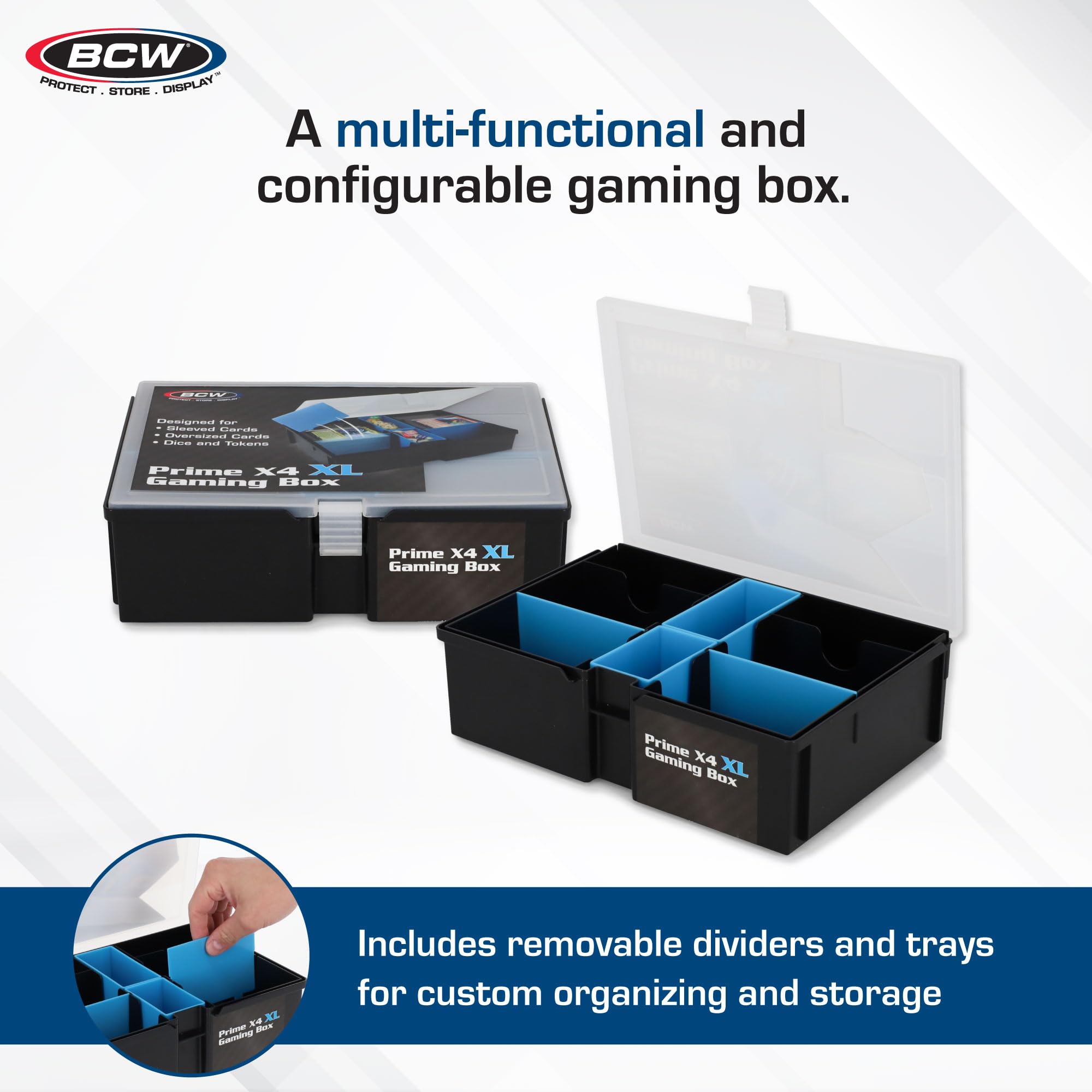 BCW Prime X4 XL removable dividers enable customizable layouts