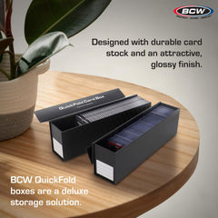BCW QuickFold 3-pack packaging shown for organized card storage solutions.