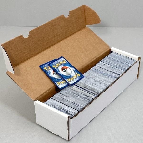 BCW storage box open, easy access to 1000 unsleeved cards.