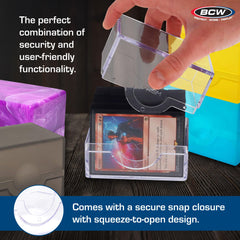 BCW Spectrum Prism deck case holds up to 100 double-sleeved cards.