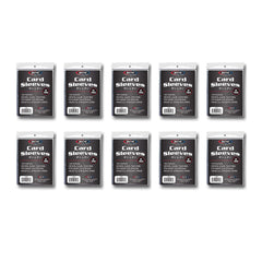 BCW standard card sleeves 2 5/8 x 3 5/8 inches keep cards visible and protected.