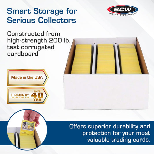 BCW Super Shoe Storage Box dimensions ensure snug card fit and tidy stacking.