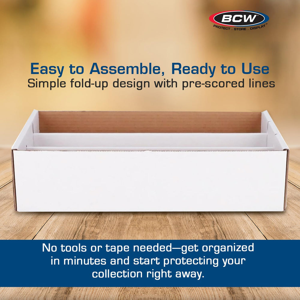 BCW Super Shoe Storage Box durable material protects cards.