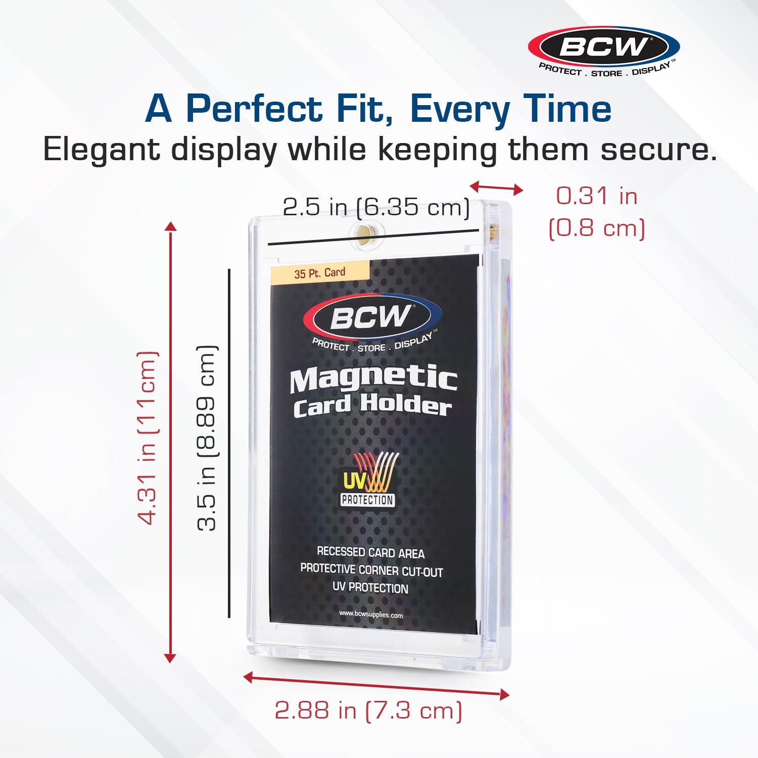 BCW tab access design enables quick card opening.